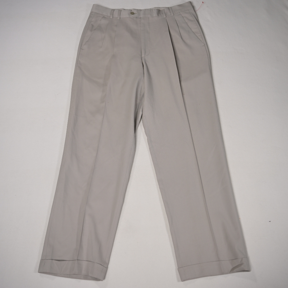 Lanificio Di Tollegno Italian Wool Pant Pleated Slash Pocket Deisgner Mens 34